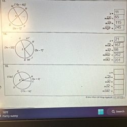 Unit 10 circles homework 3 answer key