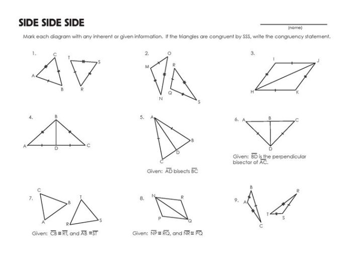 Unit 4 congruent triangles test